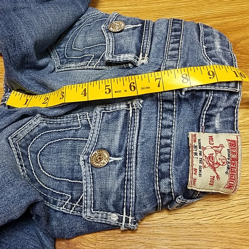 TRUE RELIGION VINTAGE STRAIGHT WIDE LEG FADED JEANS, JOEY BIG-T 4x16 - Picture 5 of 8